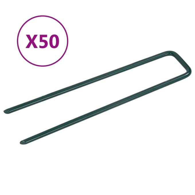 vidaXL - Kunstgraspennen - 50 - st - U-vormig - ijzer