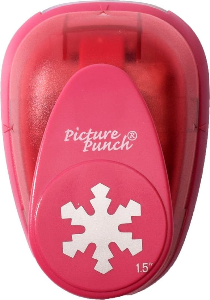 Vaessen Creative Pons - Figuurpons - Sneeuwvlok - 3,7 x 3,2 cm