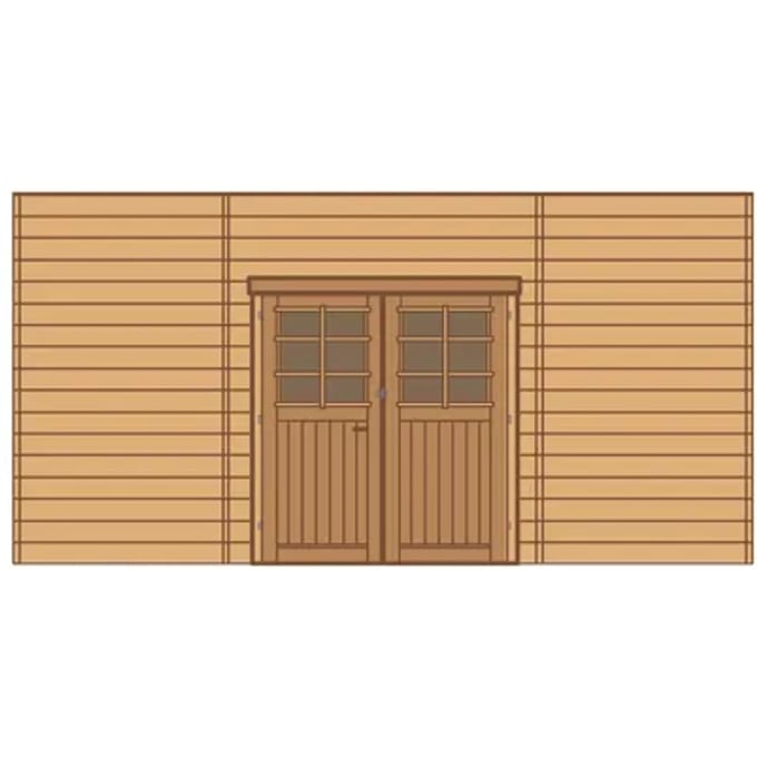 Solid Voorwand Met Dubbele Deur ‘s7745’ Geïmrpegneerd Hout 480x245cm
