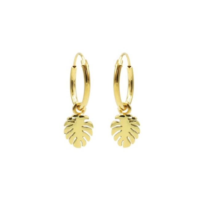 Karma Oorhangers Jungle Leaf Goud