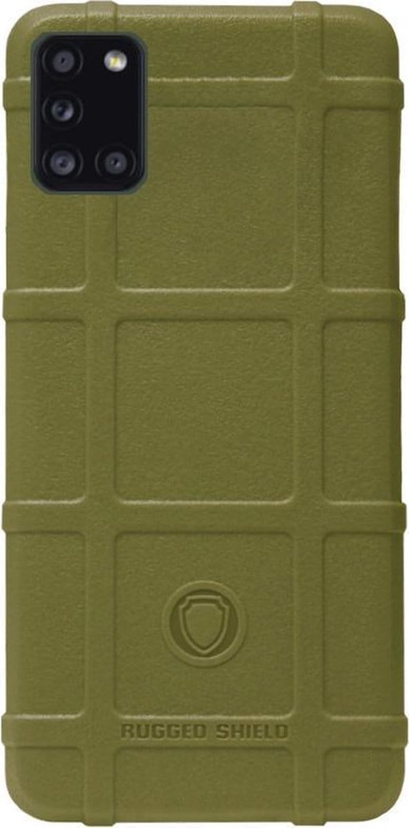 RUGGED SHIELD Rubber Bumper Case Hoesje Geschikt voor Samsung Galaxy A31 - Groen
