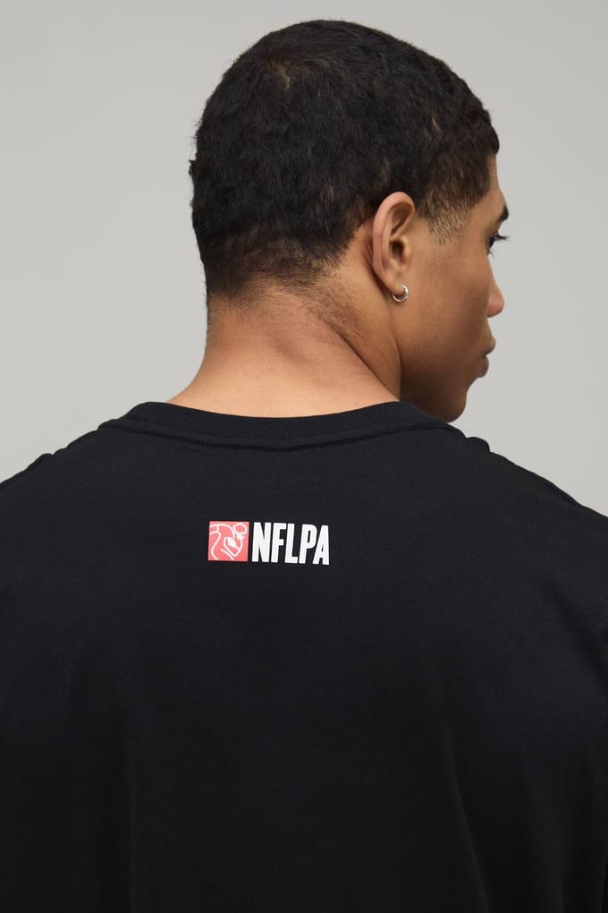 Oversized NFLPA Travis Kelce Licentie Bedrukt T-Shirt | Black | Size Medium