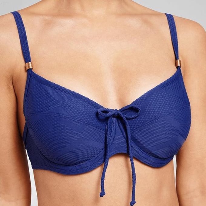 Cyell Texture Beugel Bikinitop - Kleur Blauw - Maat 38D