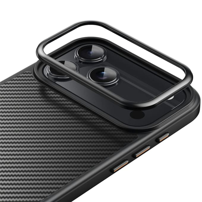 Mocaa Apple iPhone 17 Pro Slim Carbon Pantser MagSafe Case Zwart