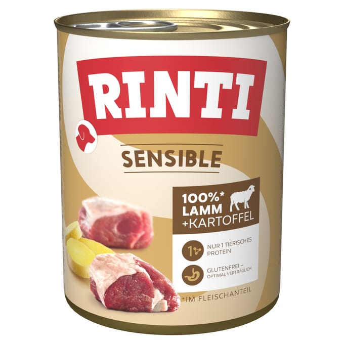 6x800g Rinti Sensible Lam & Aardappel