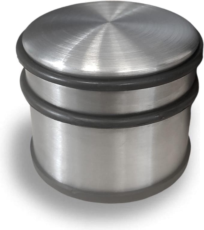 Viva Home Deurstopper 8 x 10 Cm - RVS Metaal - Rubber - Deurstopper voor buiten - en binnen