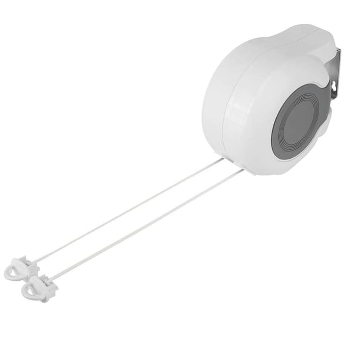 13m Wandmontage Uittrekbare Dubbele Waslijn Binnen Buiten Wassen Wasgoed Hulpmiddel gray