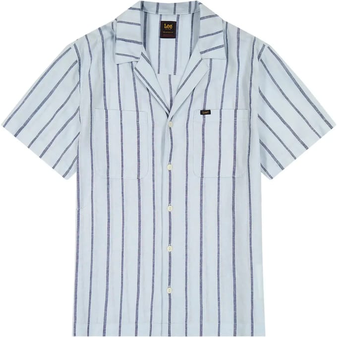 Lee Camp 2 Pocket Relaxed Fit Overhemd Met Korte Mouwen Wit 2XL Man