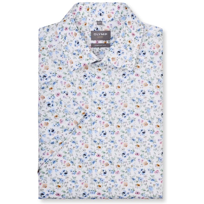 OLYMP Luxor Overhemd, Comfort Fit, New Kent, Wit