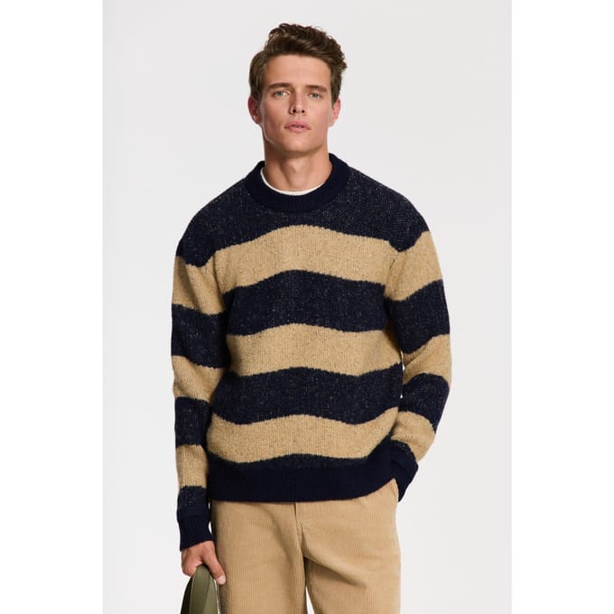Shiwi Pike Relaxed Fit Wave Pullover Blue Clay Wave Größe: S | Pullover Outlet | Herren | Blau