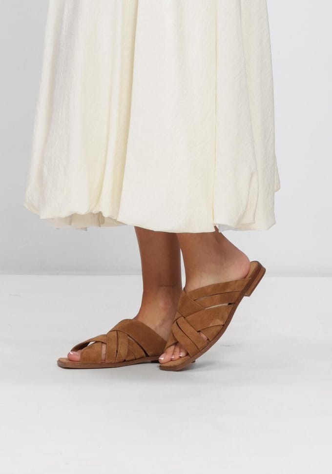 STEFANO LAURAN 4004a Slippers - Dames - Camel - Maat 41