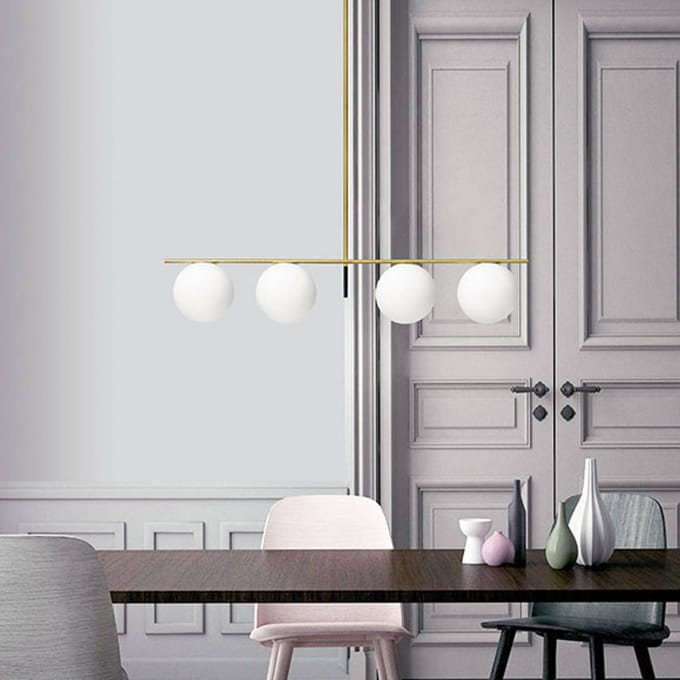 Sforzin Hanglamp Jugen, goud, 4-lamps