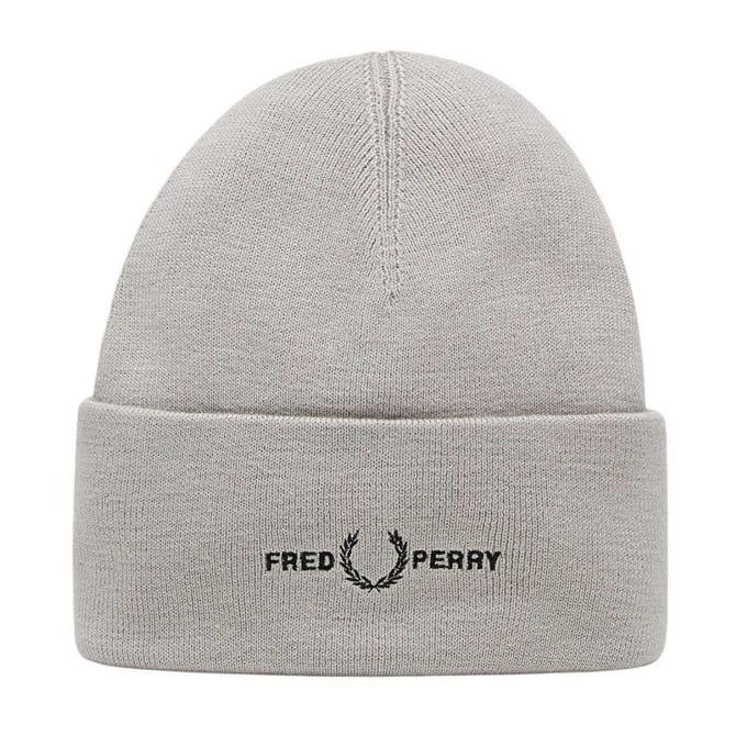 Fred Perry Beanie met grafisch logo voor volwassenen (Beton)