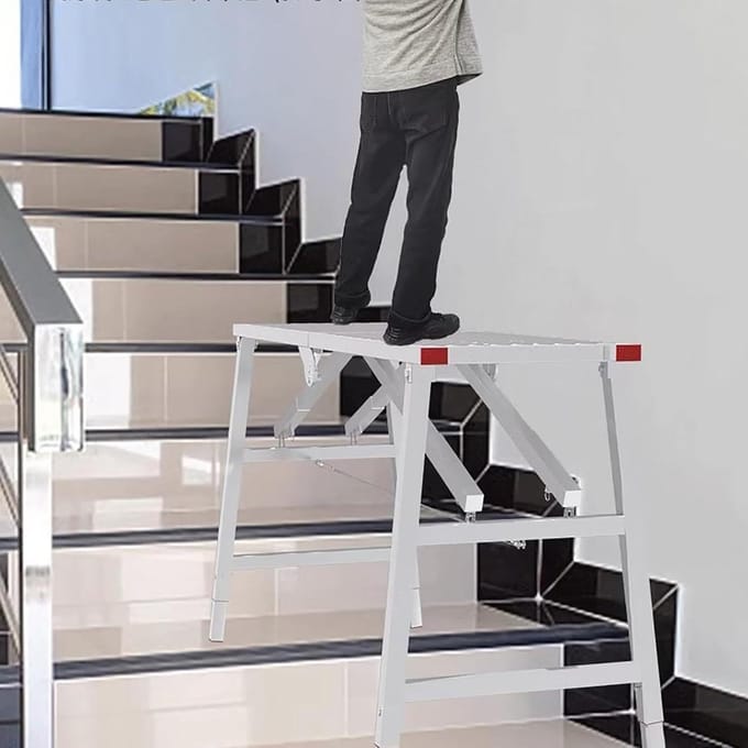 Steiger Werkplatform - Verstelbare Steiger - Schilderen Klussen - Opvouwbaar Staal - 180x30cm