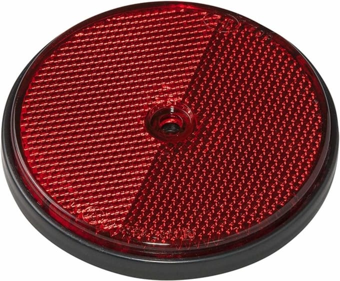 ProPlus Ronde reflector met schroefbevestiging - 80 mm - rood - E-keur