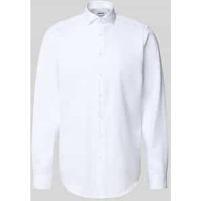 Regular fit zakelijk overhemd van twill met extra lange mouwen
