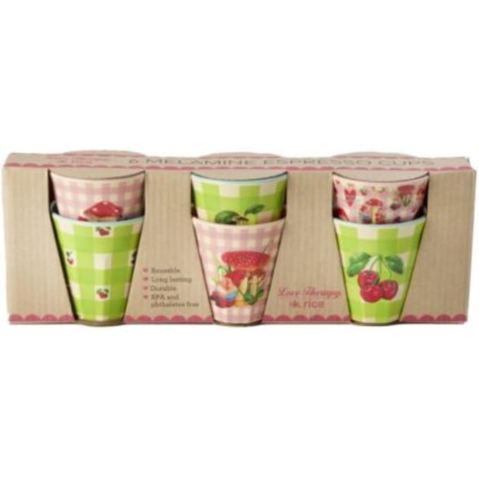 Rice melamine espresso kopje, assorti