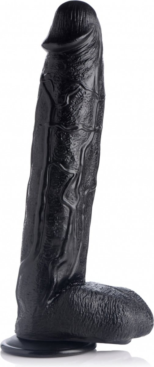 Raging Rhino 17 Inch Veiny Dildo - Black