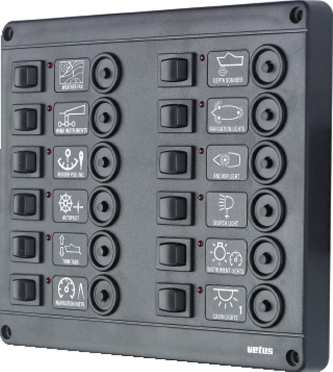 VETUS P12CB24 Schakelpaneel 24 Volt
