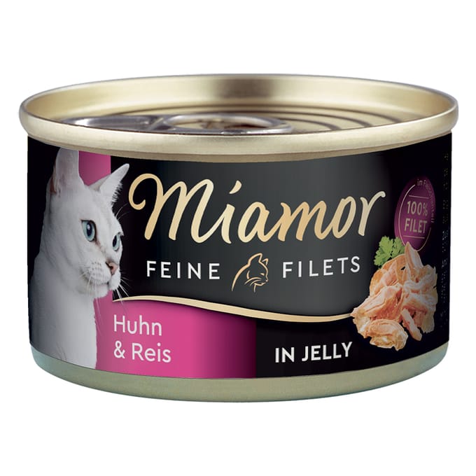 24x100g Kip & Rijst in Gelei Miamor natvoer voor katten