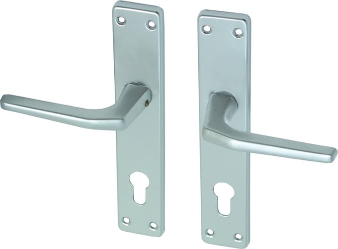 Wovar Deurkruk op schild Aluminium PC85 | Recht model