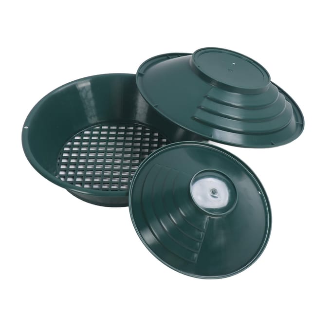 3 STUKS Goudpannen ABS Plastic Goudwaspan Kit Handbediend Rond Goudbaggeren black