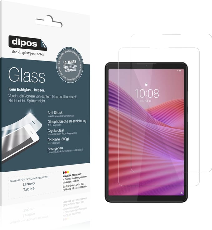 dipos – 2x Pantserfolie geschikt voor Lenovo Tab K9 | 9H Screenprotector