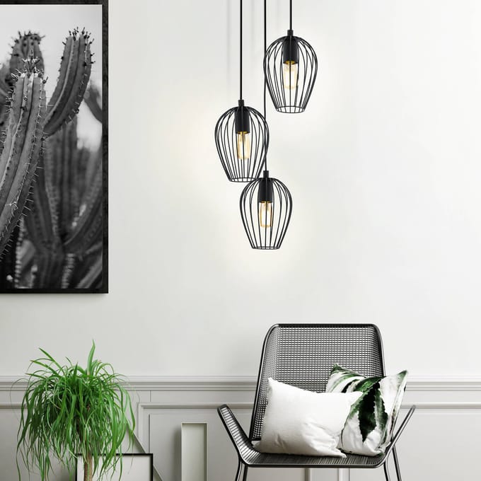 EGLO Newtown Hanglamp - E27 - Ø 38 cm - Zwart