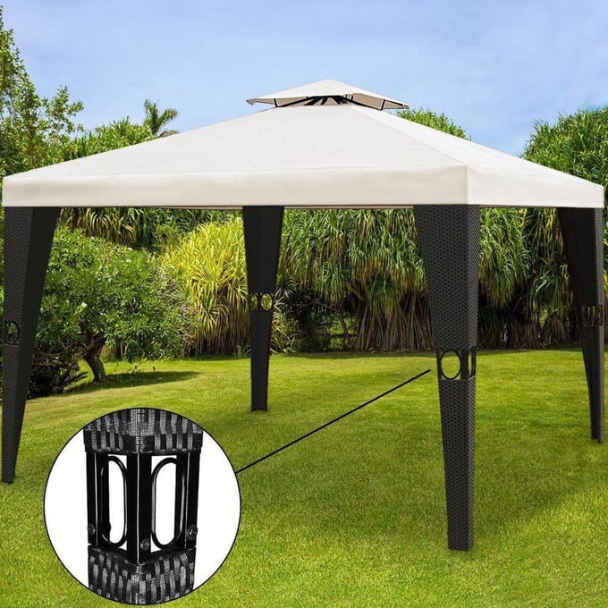 Paviljoen Partytent,  Poly Rotan 'Luxury' (3x4)