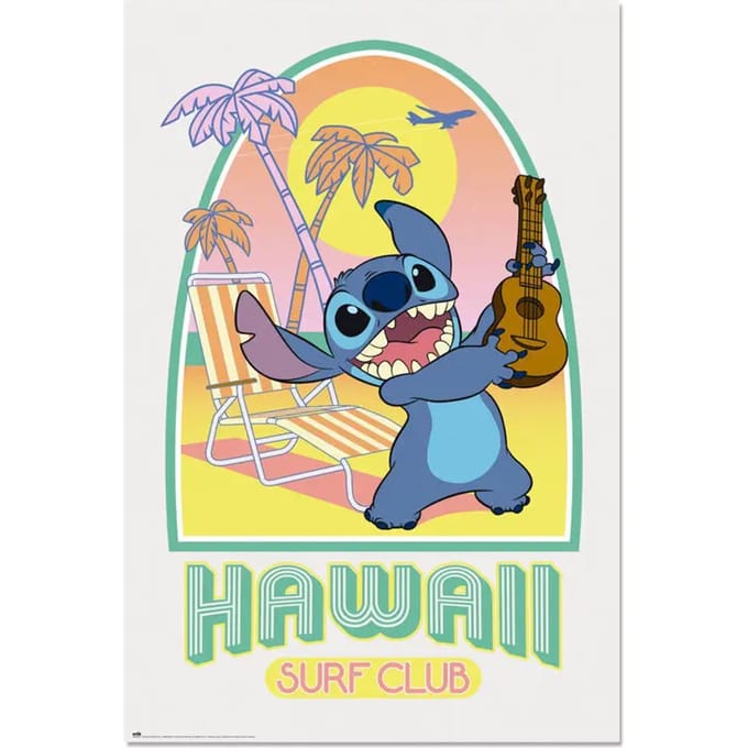 Stitch Hawaii Club Surf - Maxi Poster - 61 x 96.5 cm