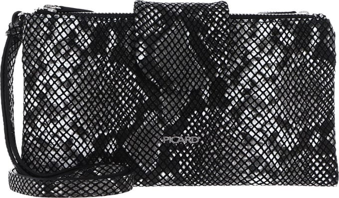 PICARD Leren Schoudertas Magic Crossbody Bag Black Zwart