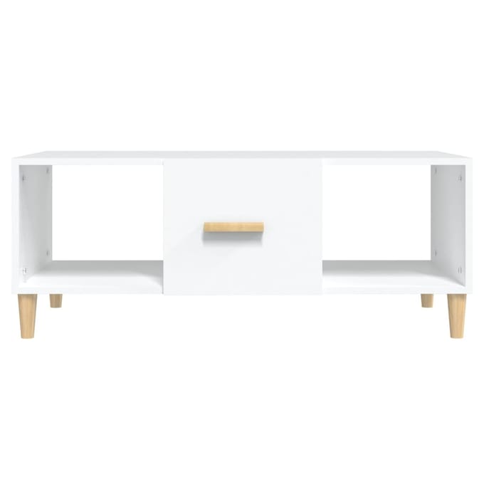 vidaXL - Salontafel - 102x50x40 - cm - bewerkt - hout - wit