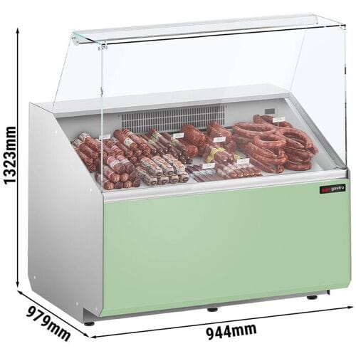 GGM Gastro Kühltheke - 1000mm - Frontblende Hellgrün