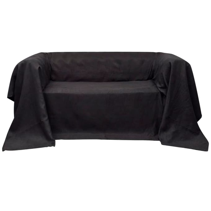 vidaXL - Bankhoes - 140x210 - cm - microsuède - antraciet