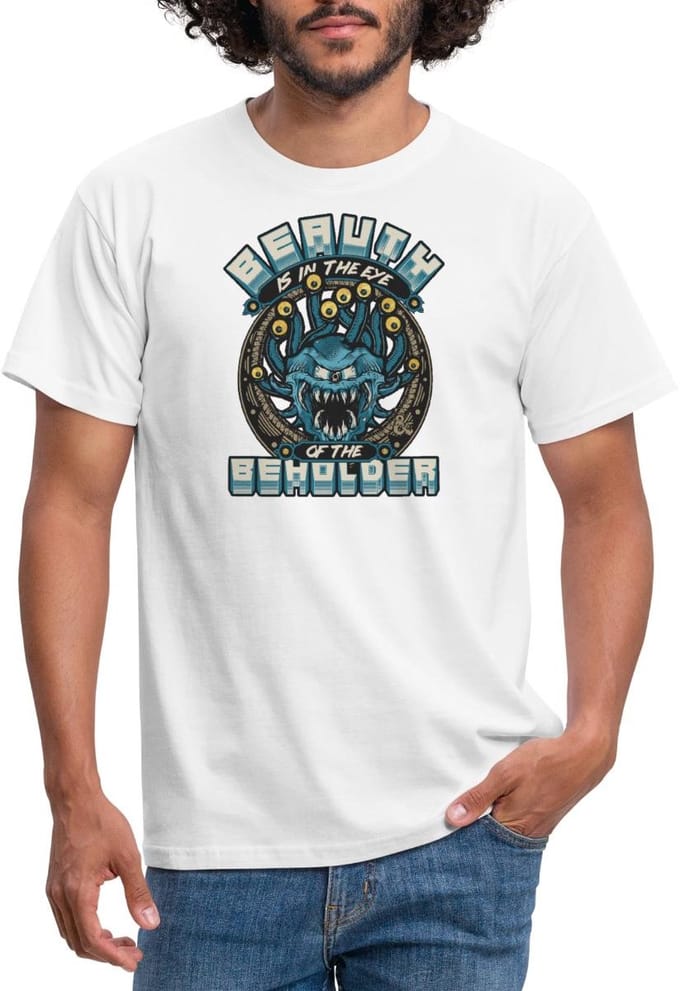 Dungeons And Dragons Beauth Is In Eye Of Beholder T-Shirt Heren