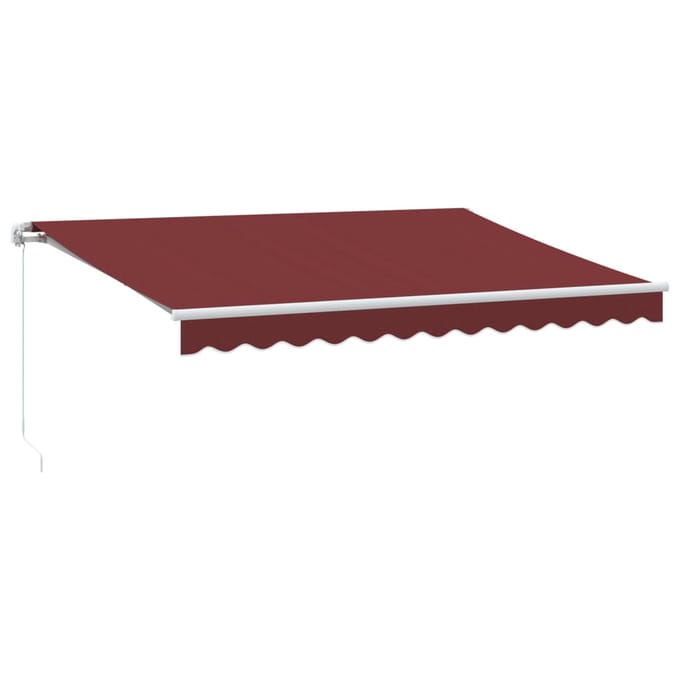 vidaXL - Luifel - handmatig - uittrekbaar - 350x250 - cm - bordeauxrood