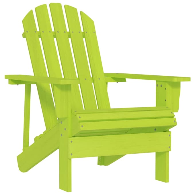 vidaXL - Tuinstoel - Adirondack - massief - vurenhout - groen