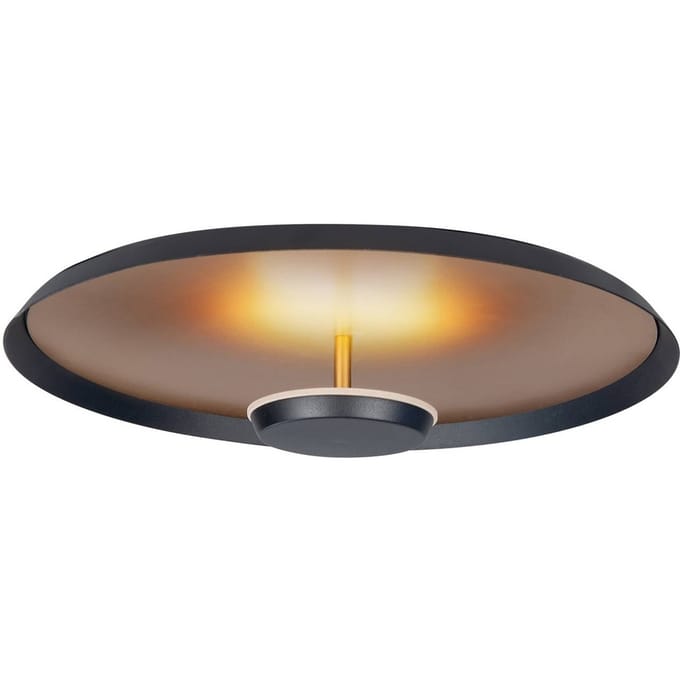 HighLight LED plafondlamp Oro, Ø 45 cm, zwart/goud, metaal dimbaar