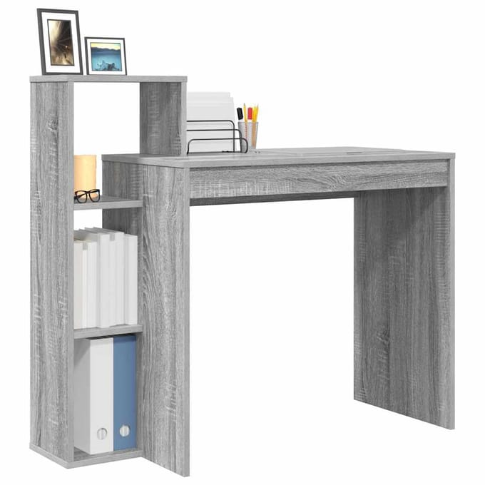 vidaXL - Bureau - Grijs - Sonoma - Bewerkt - hout - 100 - x - 40 - x - 90 - cm