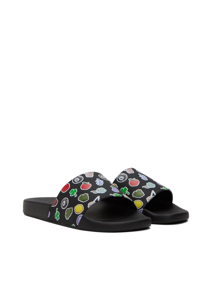Slippers met stickerlogo