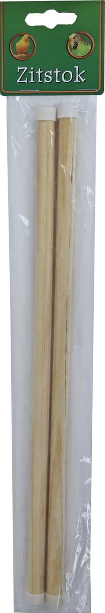 De Boon Zitstok Hout met Dop 12MM Zak á 2 Stuks 35CM