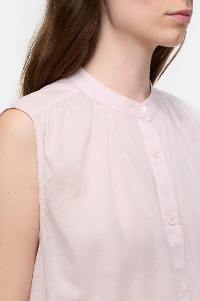 Closed Top With Gathering Shirts & Blouses Morning Rose Maat: L | Blouses Outlet | Dames | Roze