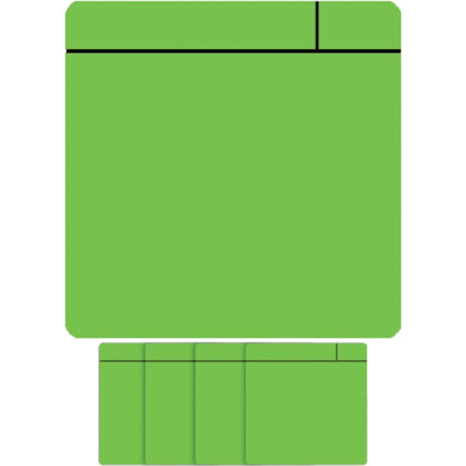 Magneet scrum - 75x75mm - groen - 5 stuks