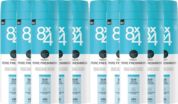 8 x 4 Deo Spray No 19 - Pure Freshness - 12 x 150 ml