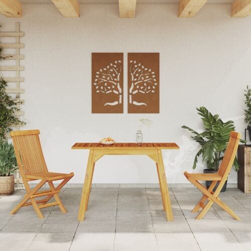 vidaXL - Tuintafel - 110x56x75 - cm - massief - acaciahout