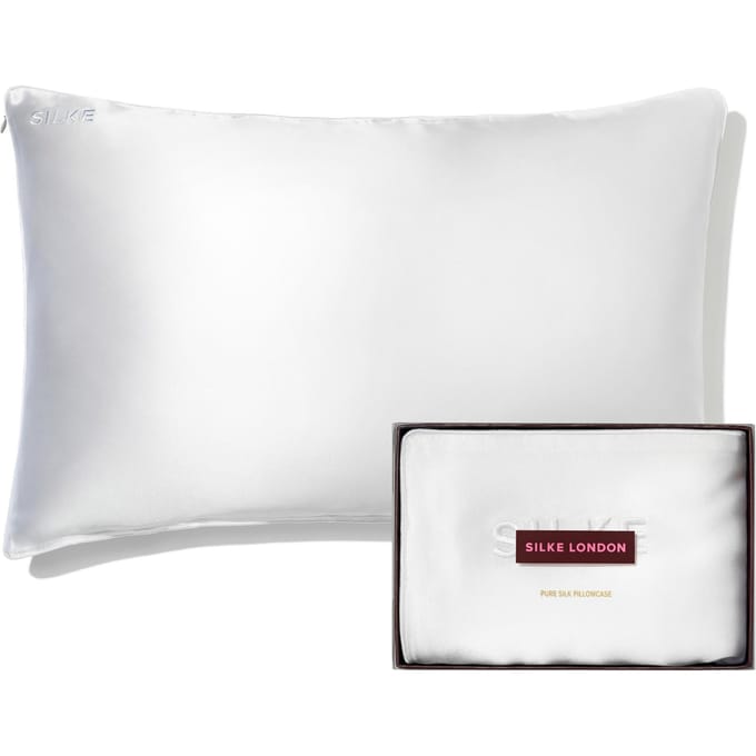 SILKE Silk Pillowcase - Queen - White