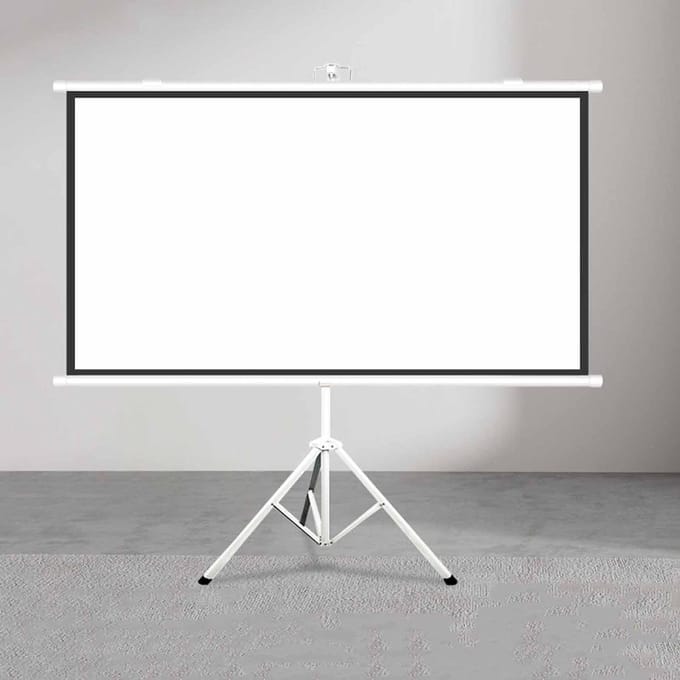 Projectiescherm - Filmscherm - Thuisbioscoop - Intrekbaar ontwerp - 50 inch 16:9 - Wit