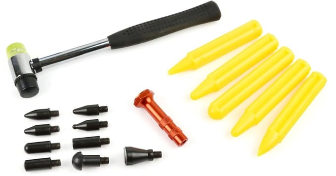 GEKO PDR gereedschapset - deukverwijdering - krasvrij - 5 nylon hamers - 9 verwisselbare tips