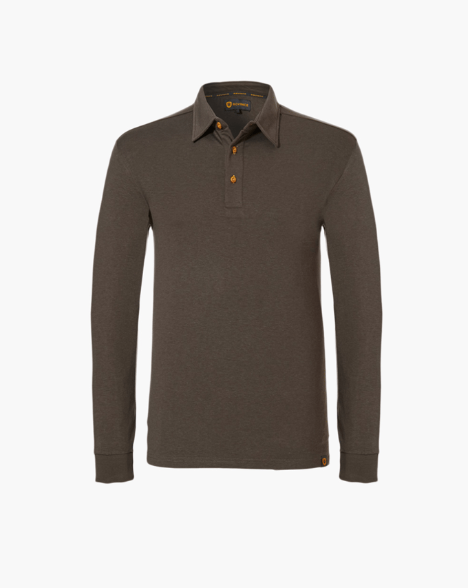 Rovince bamboo polo ls olive gr. - l