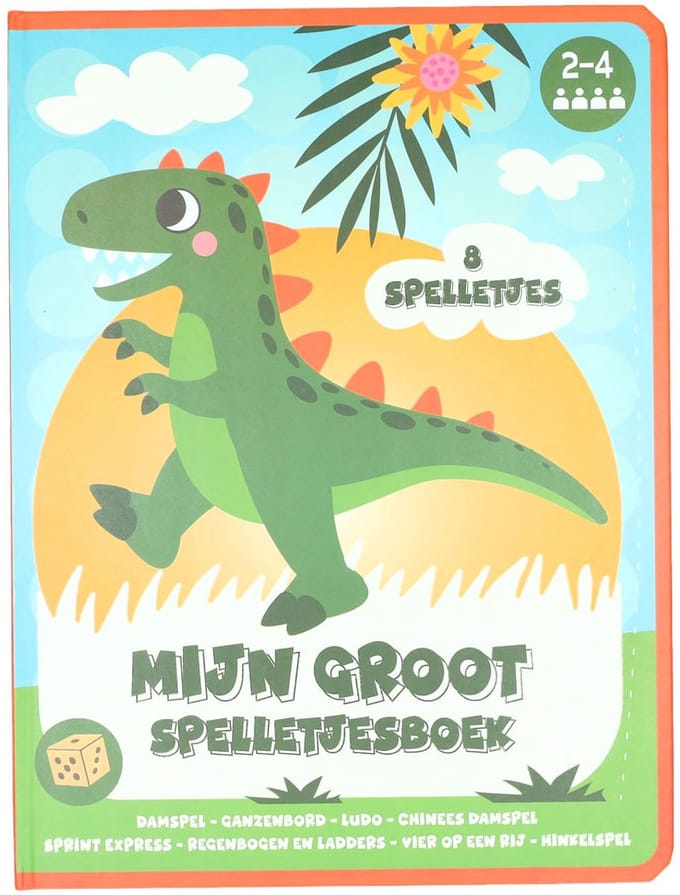 Bordspellen Boek 8 Spellen Dinosaurus - 3jr.